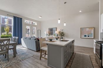 Modern kitchen with grey island4